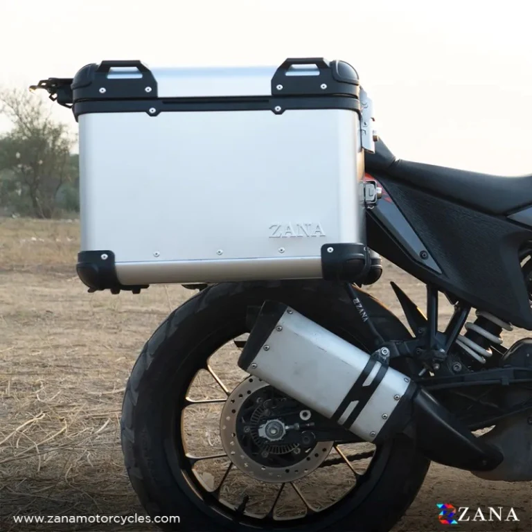 ZANA Panniers( 36 LTR ) Aluminium R-Flat Silver With Frame For KTM ADV 250/390 - ZI-8491 RS - Image 2