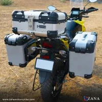 ZANA Panniers( 36 LTR )Aluminium R-Flat Silver With Frame For Suzuki V-Strom 250 - ZI-8453 RS - Image 4
