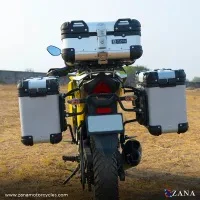 ZANA Panniers( 36 LTR )Aluminium R-Flat Silver With Frame For Suzuki V-Strom 250 - ZI-8453 RS - Image 5