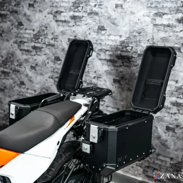 ZANA Panniers (36Ltr) Aluminum L-Flat Black With Frame For KTM ADV 390 2025-ZI-8560LB - Image 2