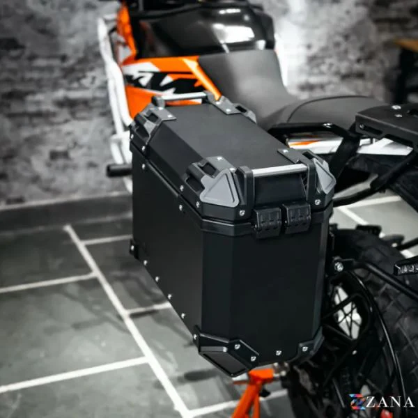 ZANA Panniers (36Ltr) Aluminum L-Flat Black With Frame For KTM ADV 390 2025-ZI-8560LB - Image 6