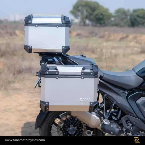 ZANA Panniers ( 36LTR ) With Frame Aluminium L-Flat Silver For BMW R 1300 GS-ZP-130 LS - Image 2