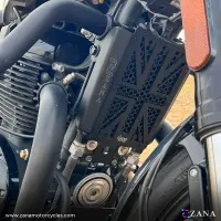 ZANA Radiator Guard For Royal Enfield Shotgun 650 (Black UK Flag Stainless Steel ) - ZI-8285 - Image 4