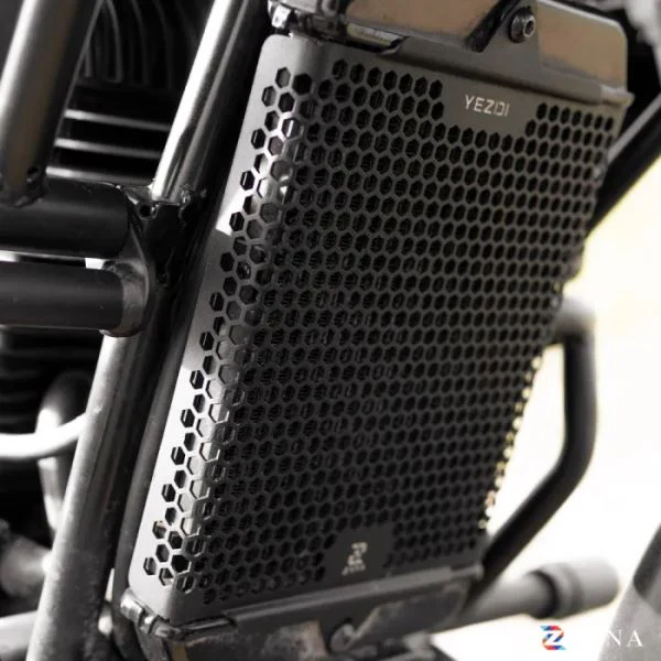 ZANA Radiator Guard Honeycomb Black For Yezdi Adventure 2025-ZI-8668 - Image 4