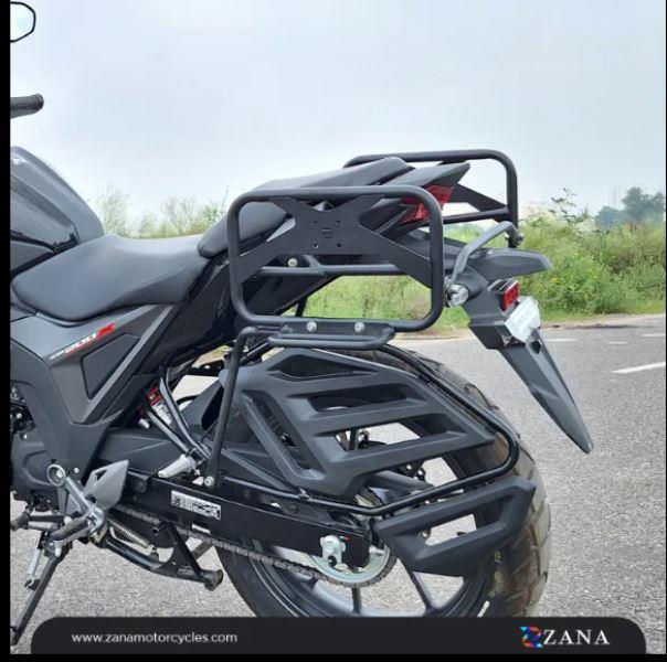 Zana-Roadster Saddle Stay with Exhaust Sheild With Jerry can Mount For Honda2 CB200X (Black)-ZI-8506 - Image 4