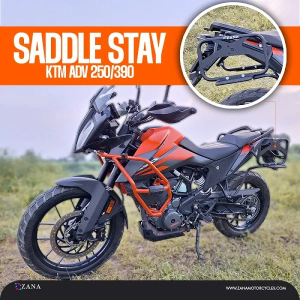 Zana Saddle Stay Black V-2 With Jerry Can Mounting For KTM Adv 250 / 390 /390 X - ZI-8195 V2