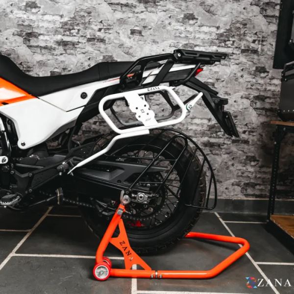 Zana Saddle Stay V-1 With Jerry Can Mount White For KTM ADV 390 2025-ZI-8581 - Image 4