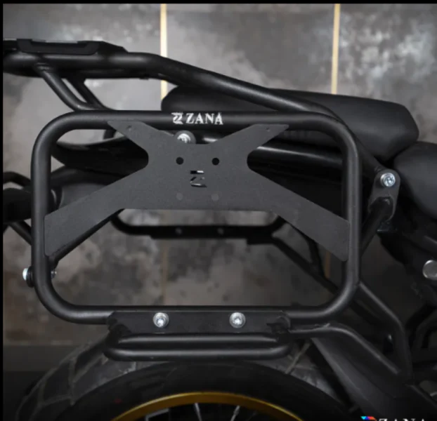ZANA Saddle Stay V-2 with Exhaust Sheild with Jerry can Mount For Himalayan 411 /Scram 411- ZI-8133 V2