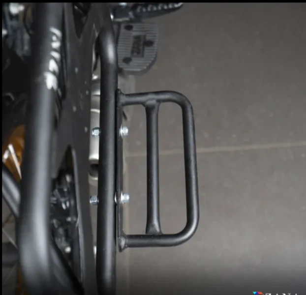 ZANA Saddle Stay V-2 with Exhaust Sheild with Jerry can Mount For Himalayan 411 /Scram 411- ZI-8133 V2 - Image 3