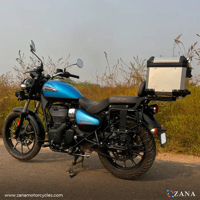 ZANA Saddle Stays Mild Steel With Exhaust Shield With Jerry Can Mount Texture Matt Black For Meteor 350 V-2 - ZI-8397 - Image 5