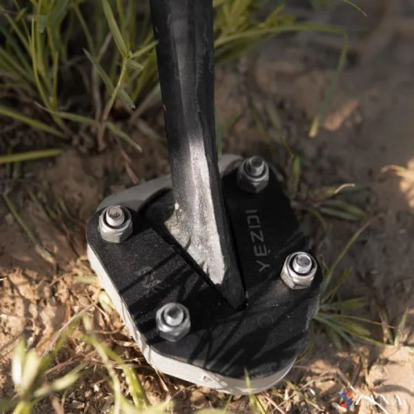 Zana Side Stand Extenders For Yezdi Adventure 2025 (Aluminium & Stainless Steel)-ZI-8673 - Image 2
