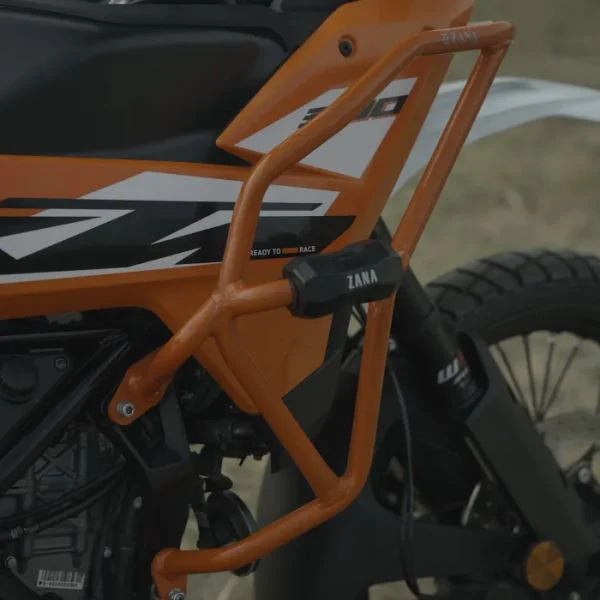 Zana Tank Guard /Crash Guard With Slider Puck Orange For KTM ADV 390 2025-ZI-8553 - Image 2