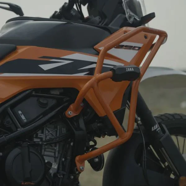 Zana Tank Guard /Crash Guard With Slider Puck Orange For KTM ADV 390 2025-ZI-8553 - Image 3