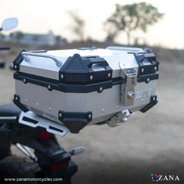 ZANA Top Box Aluminium (22 Ltr) L-flat Silver For Harley Davidson X440 - ZI-TB-002 - Image 4