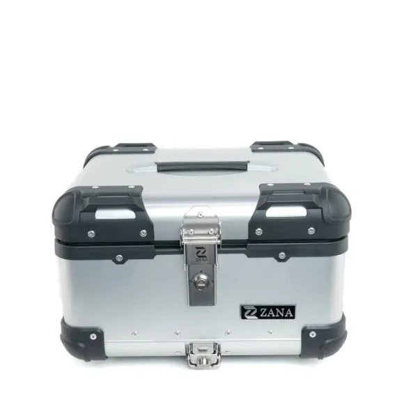 ZANA Top Box Aluminium (35 Ltr) R-flat Silver With Back Rest Cushion For Harley Davidson X440 - ZI-TB-004 - Image 4