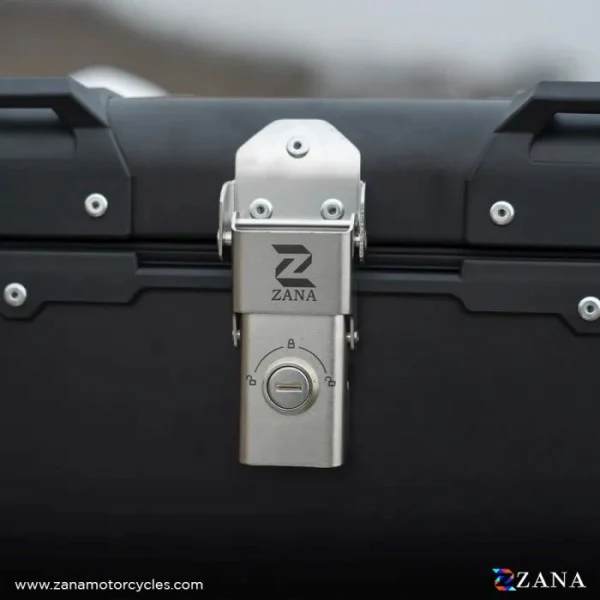 ZANA Top Box Aluminium (45Ltr) R-flat Black With Back Rest Cushion For Harley Davidson X440 - ZI-TB-008 - Image 4