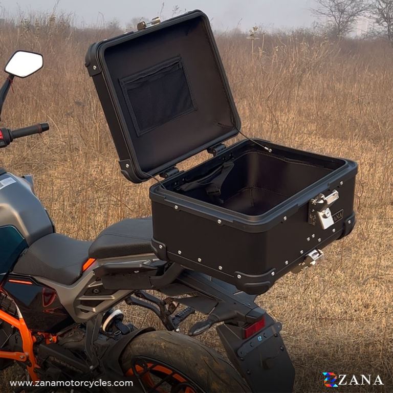 ZANA Top Box Aluminium Black (35L) R-Flat for KTM Duke 250/390 Gen-3 ZI-TB-003 - Image 4