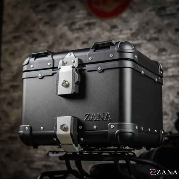 ZANA Top Box Aluminium Black (45ltr) R-Flat With Back Rest Cushion For BMW R1300 GS-ZI-TB-008 - Image 4