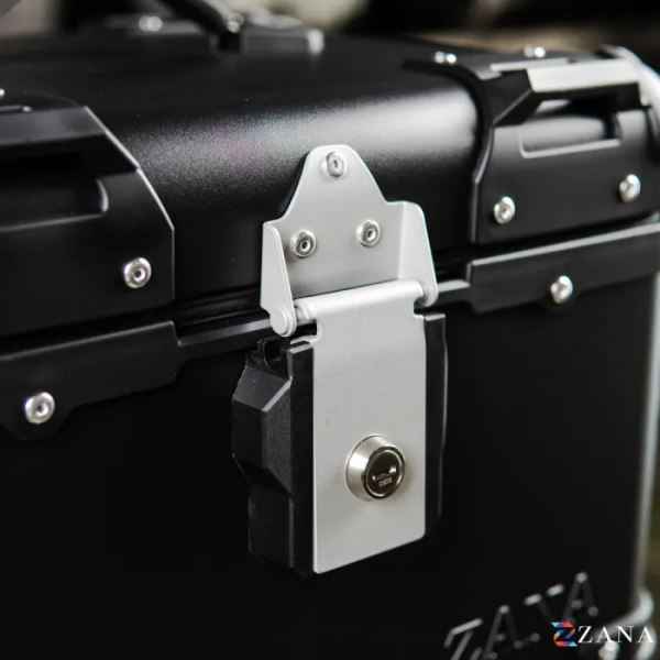 ZANA Top Box Aluminium Black (45ltr) R-Flat With Back Rest Cushion For BMW R1300 GS-ZI-TB-008 - Image 6