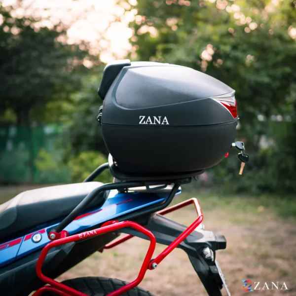 Zana-Top Box Moto (32 ltr) Plastic With Backrest (Black)-ZI-TB-024 - Image 2