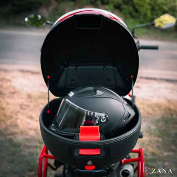 Zana-Top Box Moto (32 ltr) Plastic With Backrest (Black)-ZI-TB-024 - Image 4