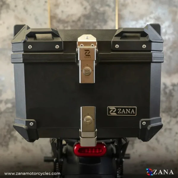 ZANA Top Box Plastic (45 Ltr) L-flat Black With Back Rest Cushion For Harley Davidson X440 - ZI-TB-014 - Image 5