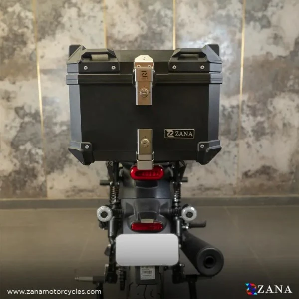 ZANA Top Box Plastic (45 Ltr) L-flat Black With Back Rest Cushion For Harley Davidson X440 - ZI-TB-014 - Image 6