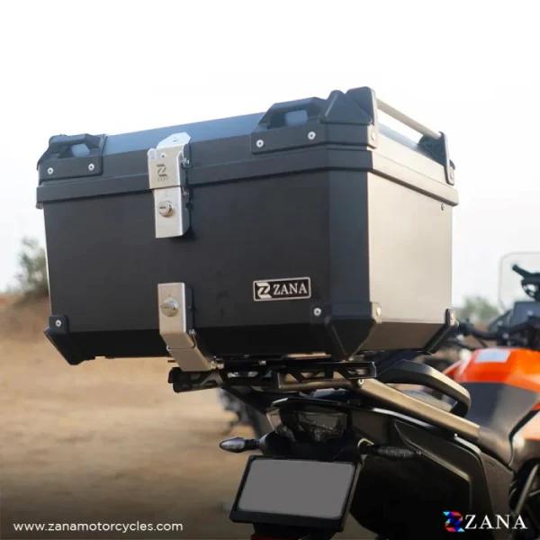 ZANA Top Box Plastic (58 Ltr) L-flat Black With Back Rest Cushion For Harley Davidson X440 - ZI-TB-017 - Image 3