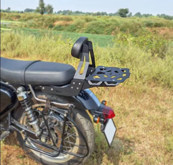 ZANA Top Rack for BSA Goldstar 650 with Pillion Back Rest (Mild Steel Black Type-1) - ZI-8540 - Image 6
