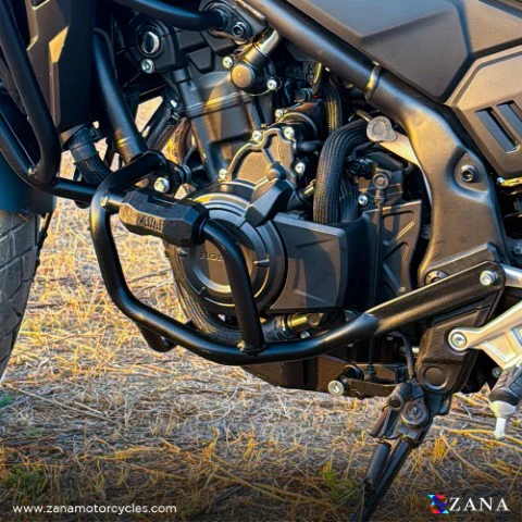 ZANA Upper Fairing Guard and Lower Engine Guard Combo For Honda NX500 ( With Slider ,Black , Mild Steel ) ZI-8467 + ZI-8468 - Image 5