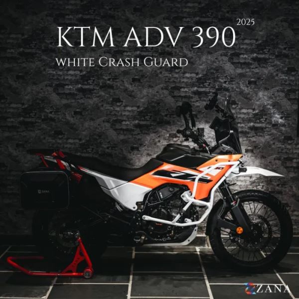 Zana Upper & Lower Crash Guard Set (White ) For KTM ADV 390 2025-ZI-8578 / ZI-8554