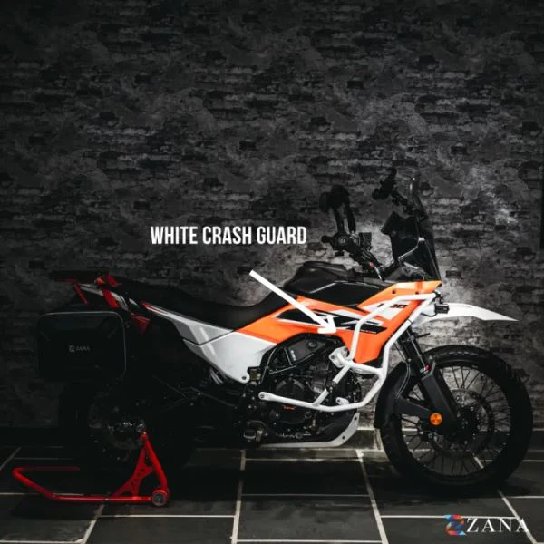 Zana Upper & Lower Crash Guard Set (White ) For KTM ADV 390 2025-ZI-8578 / ZI-8554 - Image 2