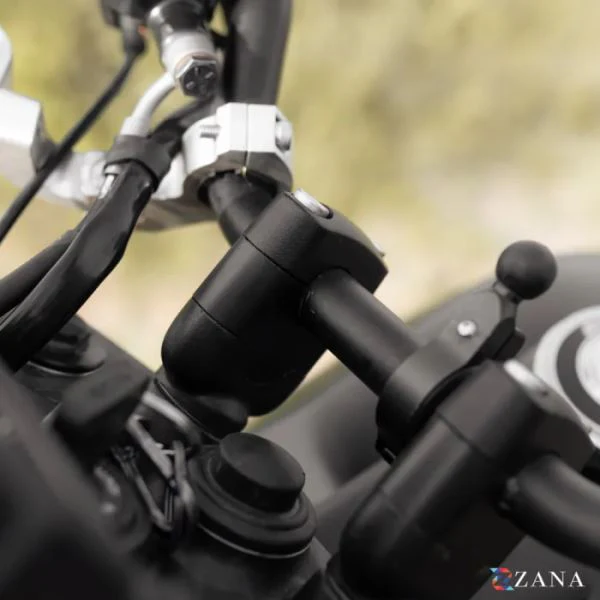 Zana Vertical Handlebar Riser Texture Matt Black For Yezdi Adventure 2025-ZI-8672 - Image 2